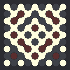 Multicolor truchet tiling connections illustration