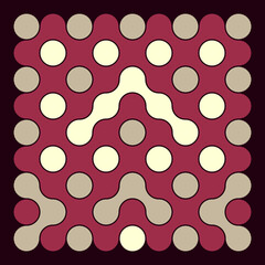 Multicolor truchet tiling connections illustration