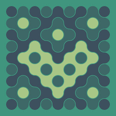 Multicolor truchet tiling connections illustration