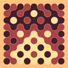 Multicolor truchet tiling connections illustration