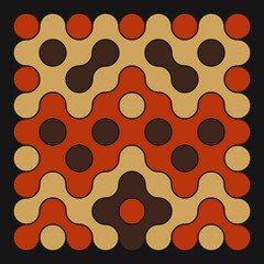 Multicolor truchet tiling connections illustration