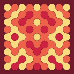 Multicolor truchet tiling connections illustration