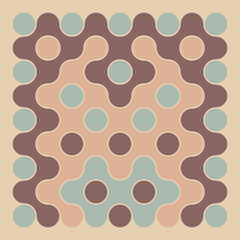 Multicolor truchet tiling connections illustration