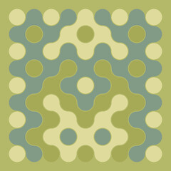 Multicolor truchet tiling connections illustration