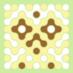 Multicolor truchet tiling connections illustration