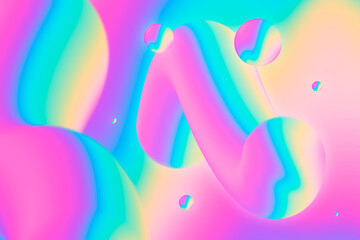 Abstract Neon Wavy Shape Background