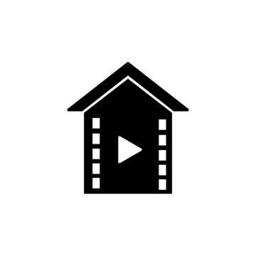 production house icon logo vector design