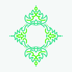 Obraz premium vintage frame or ornament with modern color, isolated on white background