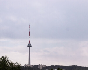 Obraz premium tv tower in lithuanian capital vilnius