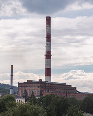 Fototapeta premium electricity plant in the city