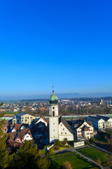 Fototapeta na wymiar Rheineck, Kanton St. Gallen in der Ostschweiz
