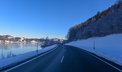 Bundesstraße 308 bei Immenstadt im Allgäu