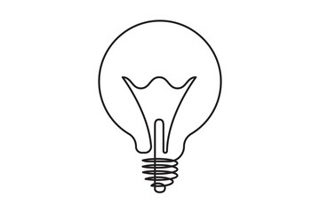 Idea symbol creative concept. Light bulb light vector icon. Power and energy sign.