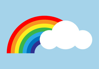 Rainbow vector illustration. Colorful abstract design. Color graphic symbol rain bow.