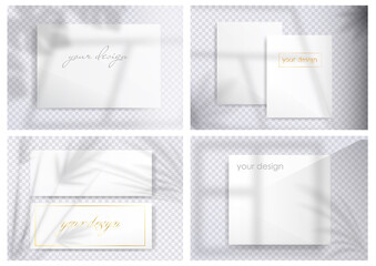 Set of mockups. Transparent shadow overlay effects.