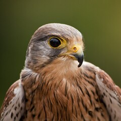 close up of a falcon