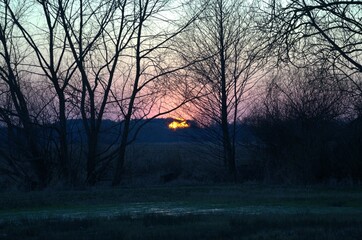 Fototapeta na wymiar zachód słońca