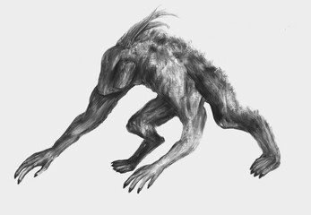 Dark fantasy character concept monkey 