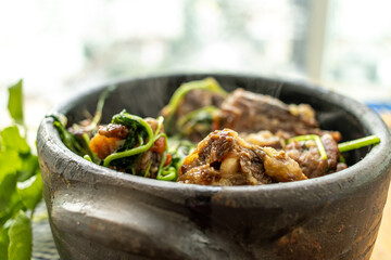 Oxtail with cress. Typical dish of Brazilian cuisine 