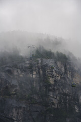 misty morning in the mountains