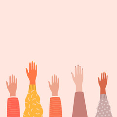 Illustration of hands reaching up
