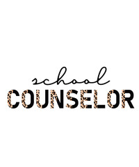 School Counselor Half Leopard svg png, Counselor svg, School counselor svg, teaching svg, teacher svg, school svg, back to school svg
