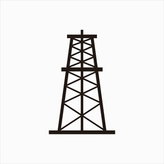 Oil Rig Logo isolated icon on white background