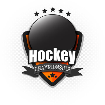 Hockey logo template design
