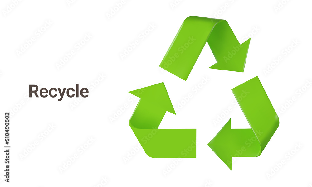 Poster Recycle. Isolated 3d object on a transparent background