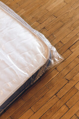 Obraz na płótnie Canvas mattress vacuum packing. mattress sale