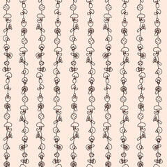 Seamless pattern with mushrooms. Print for textile, wallpaper, covers, surface. Autumn pattern. For fashion fabric.