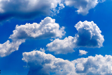 Naklejka na ściany i meble Summer blue Sky with Clouds