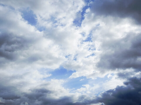 Overcast blue skies