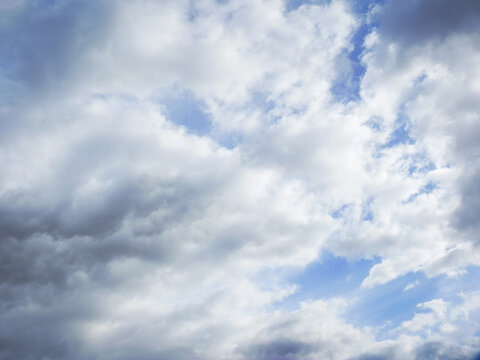 Overcast blue skies