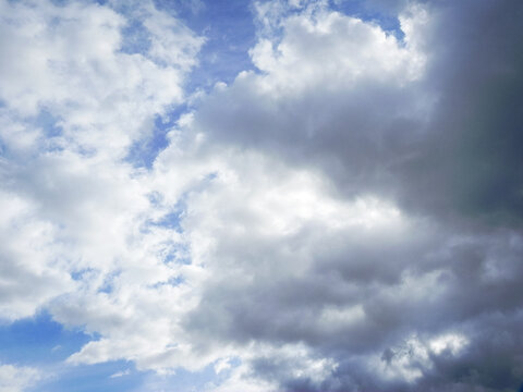 Overcast blue skies