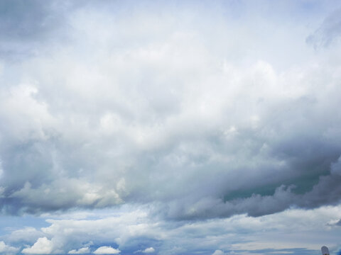 Overcast blue skies