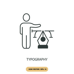 typography icons  symbol vector elements for infographic web