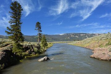 The Lamar River is a tributary of the Yellowstone River, approximately 40 miles long, in northwestern Wyoming. © Steve Cukrov