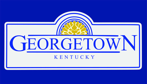 Georgetown Kentucky With Blue Background 