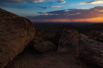 sunset in the mountains