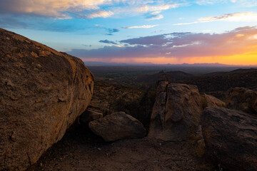 sunset in the mountains