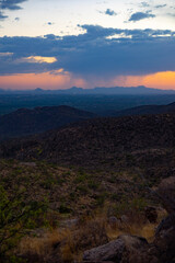 sunset in the mountains