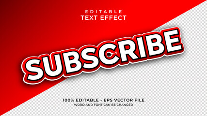 Editable text effect - subscribe title style
