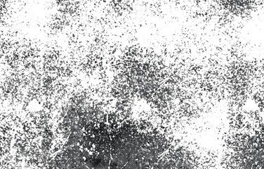 Grunge black and white pattern. Monochrome particles abstract texture. Background of cracks, scuffs, chips, stains, ink spots, lines. Dark design background surface.