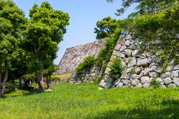 城跡に残る古い石垣
