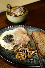 A simple breakfast in spring.