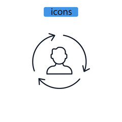 SELF CORRECTIVE icons  symbol vector elements for infographic web