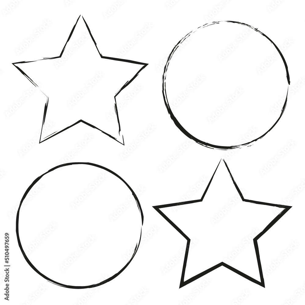 Poster grunge square frames. brush frames of various shapes. frames for different purposes. vector illustra