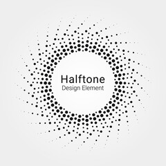Abstract halftone spiral background. concentric dotted background. Spiral halftone design element for multipurpose use.