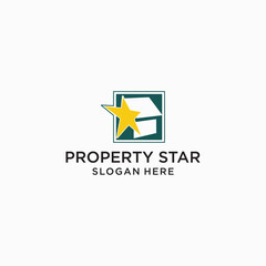 property star logo icon design vector 